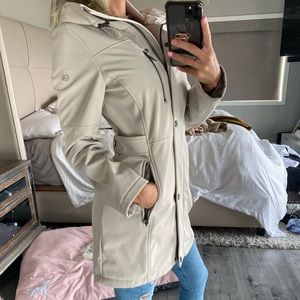 Calvin Klein parka coat with hoodie.